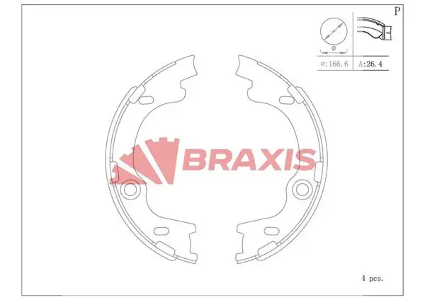 BRAXIS AC0112 El Fren Balatası 583501HA00 resmi