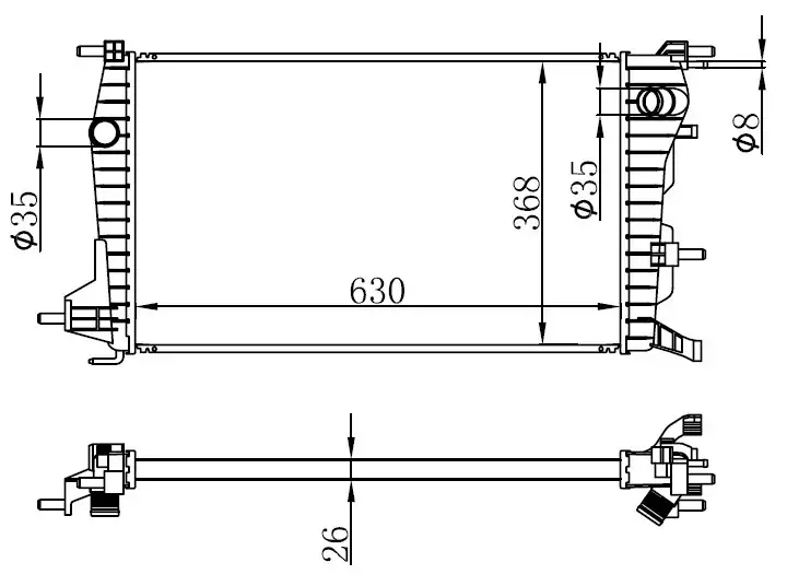 ORIS BRN063026 Radyatör 214100068R resmi