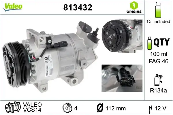 VALEO 813432 Klima Kompresörü 926006775R resmi