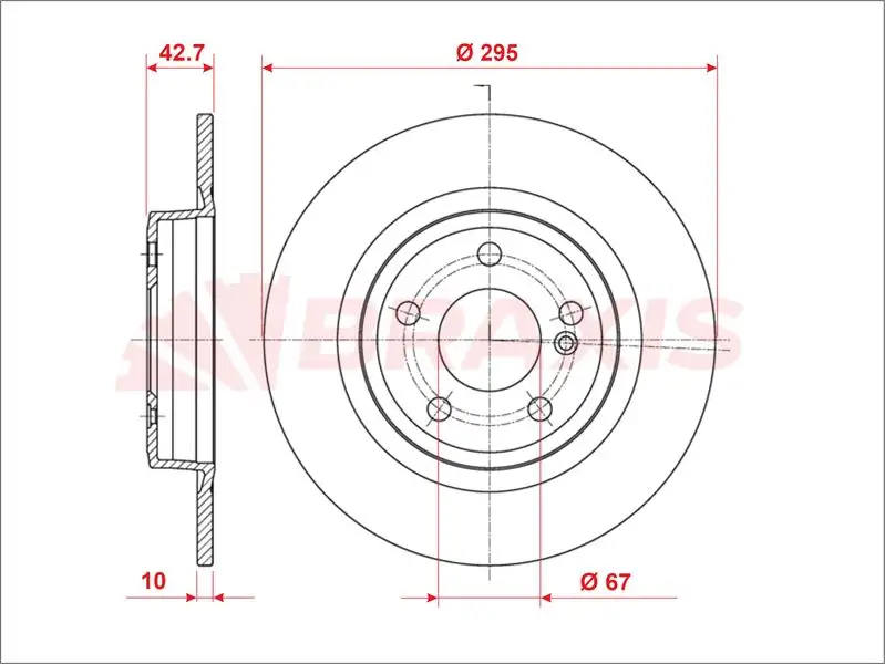 BRAXIS AE0931 Arka Fren Diski 43206HG00B resmi