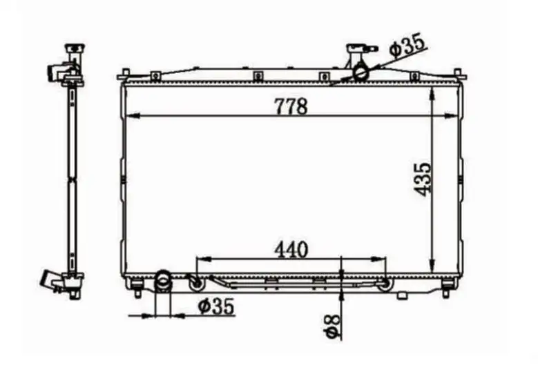 MGA 80619 Radyatör 253102B100 resmi