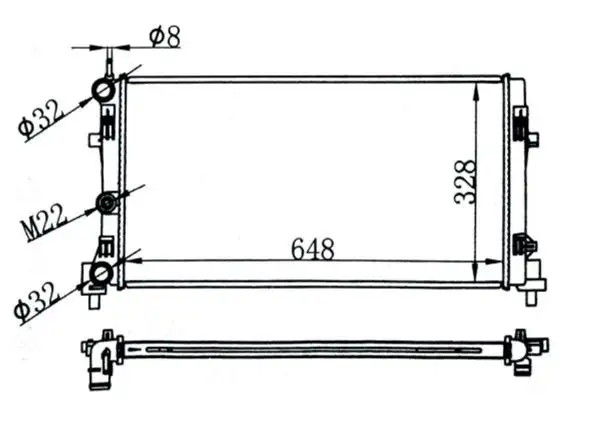 MGA 80552 Radyatör 6R0121253 resmi