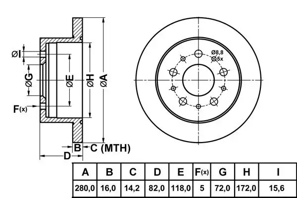 MGA 50355 Arka Fren Diski 51749274 resmi