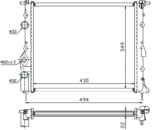 ORIS MRN933023 Radyatör 7700432227 resmi
