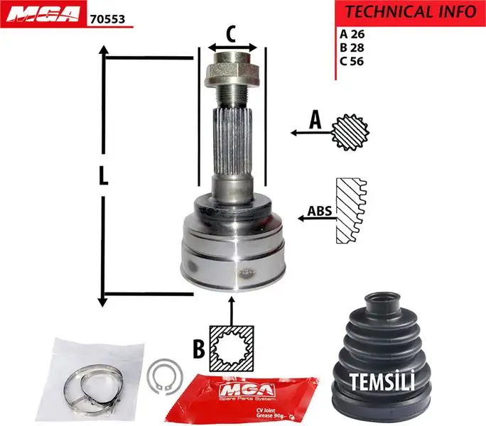 MGA 70553 Aks Kafası (Dış) resmi