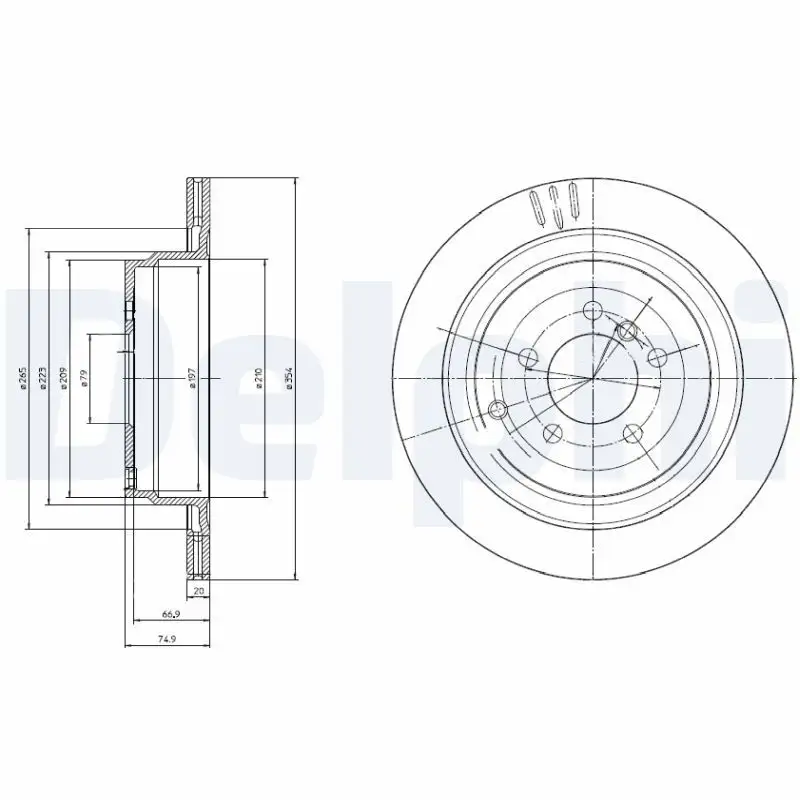 DELPHI BG4021C Arka Fren Diski resmi