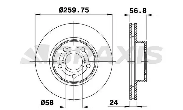 BRAXIS AE0450 Ön Fren Diski 26300AE091 resmi