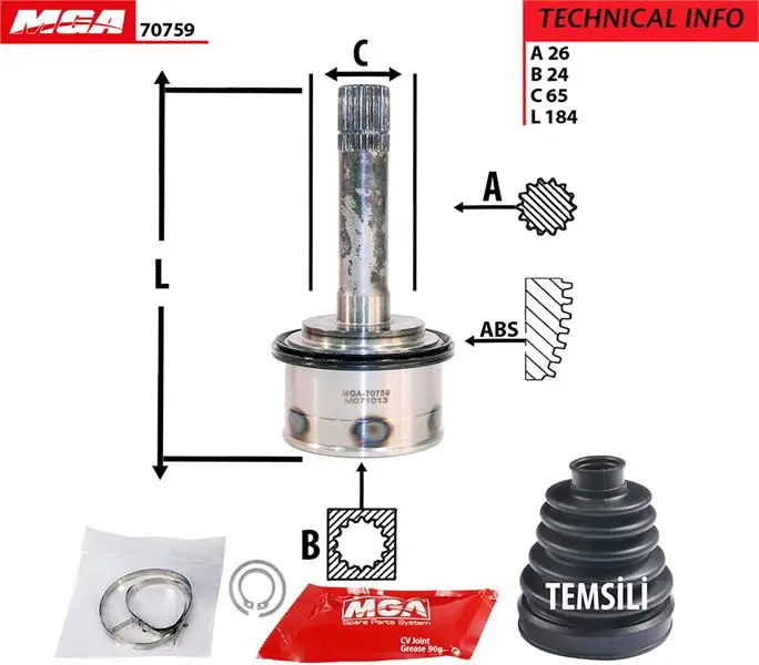 MGA 70759 Aks Kafası (Dış) 0K01122510 resmi