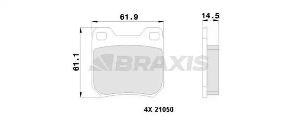 BRAXIS AA0125 Arka Fren Balatası resmi