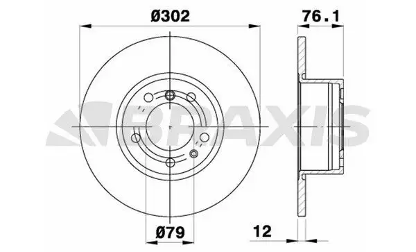 BRAXIS AD1019 Ön Fren Diski 34111161693 resmi