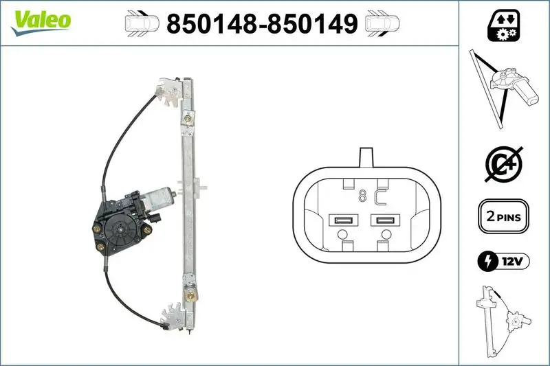 VALEO 850148 Ön Cam Krikosu (Sol) 46559812 resmi