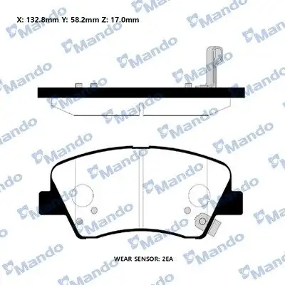 MANDO RMPH46NS Ön Fren Balatası resmi