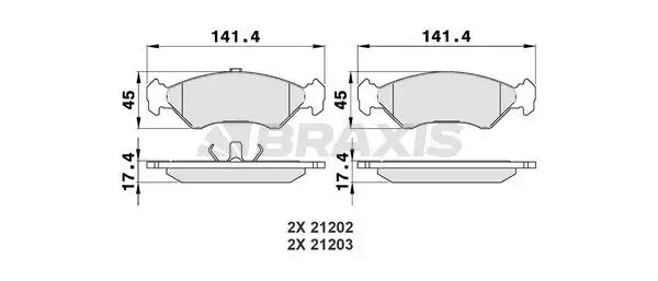 BRAXIS AA0027 Ön Fren Balatası resmi