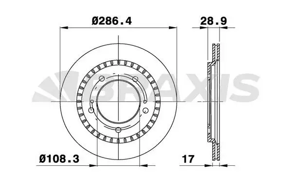 BRAXIS AE0387 Ön Fren Diski resmi