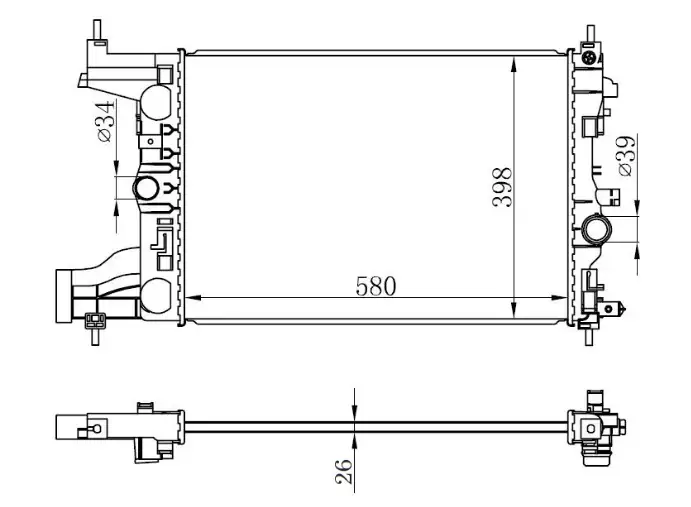 ORIS BOP540026 Radyatör 1300299 resmi