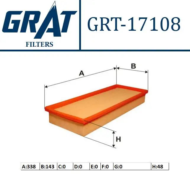 GRAT 17108 Hava Filtresi 1S719601A1B resmi