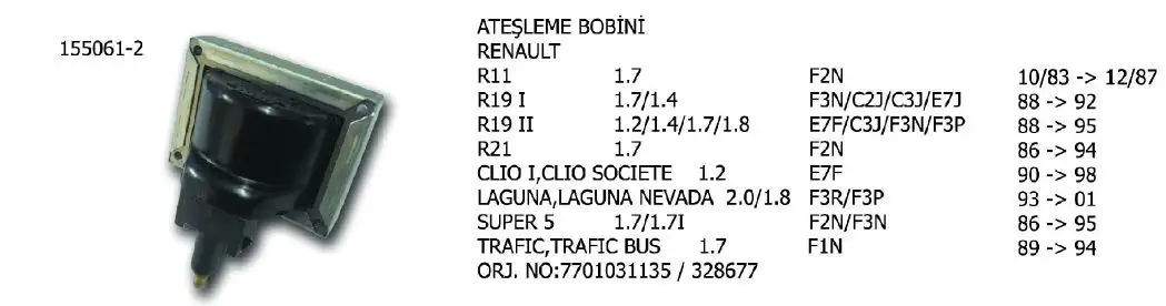 ÜNÜVAR 155061-2 Bobin resmi