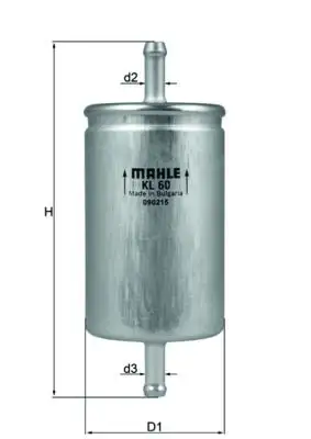 MAHLE KL60 Yakıt Filtresi resmi