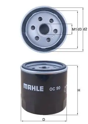 MAHLE OC90 Yağ Filtresi resmi
