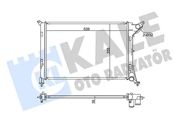 KALE 342035 Radyatör 17107535902 resmi