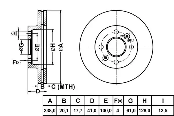 MGA 50500 Ön Fren Diski 7701204286 resmi