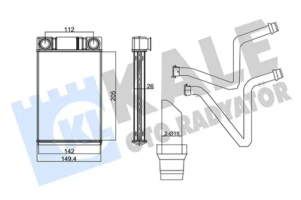 KALE 355930 Kalorifer Radyatörü 95018021 resmi