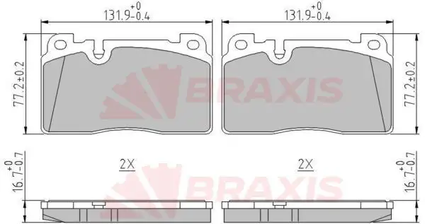 BRAXIS AA0639 Ön Fren Balatası resmi