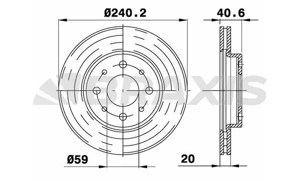 BRAXIS AE0036 Ön Fren Diski 46788929 resmi