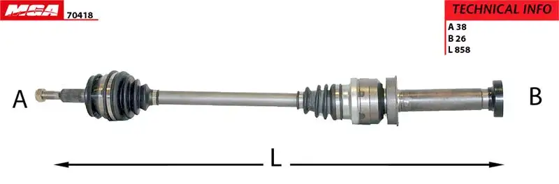 MGA 70418 Ön Aks (Sağ) 7H0407272CH resmi