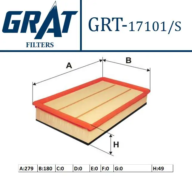 GRAT 17101S Hava Filtresi 1C159601AF resmi