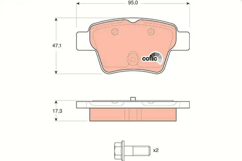 TRW GDB1620 Arka Fren Balatası resmi