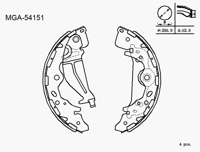 MGA 54151 Arka Fren Balatası 583054HA00 resmi