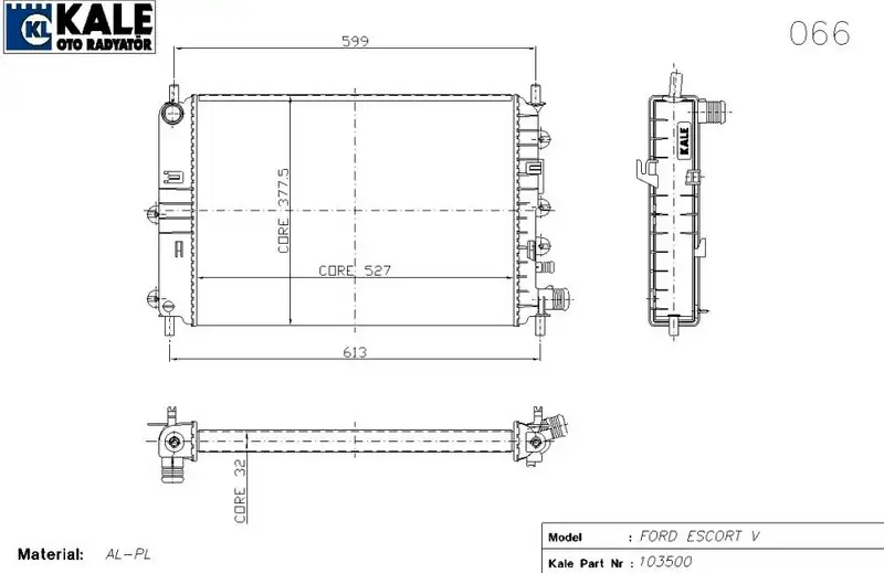 KALE 0211182AL Radyatör resmi