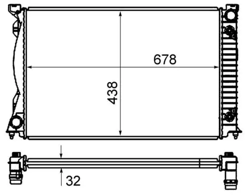 MAHLE CR830000S Radyatör 4F0121251F resmi