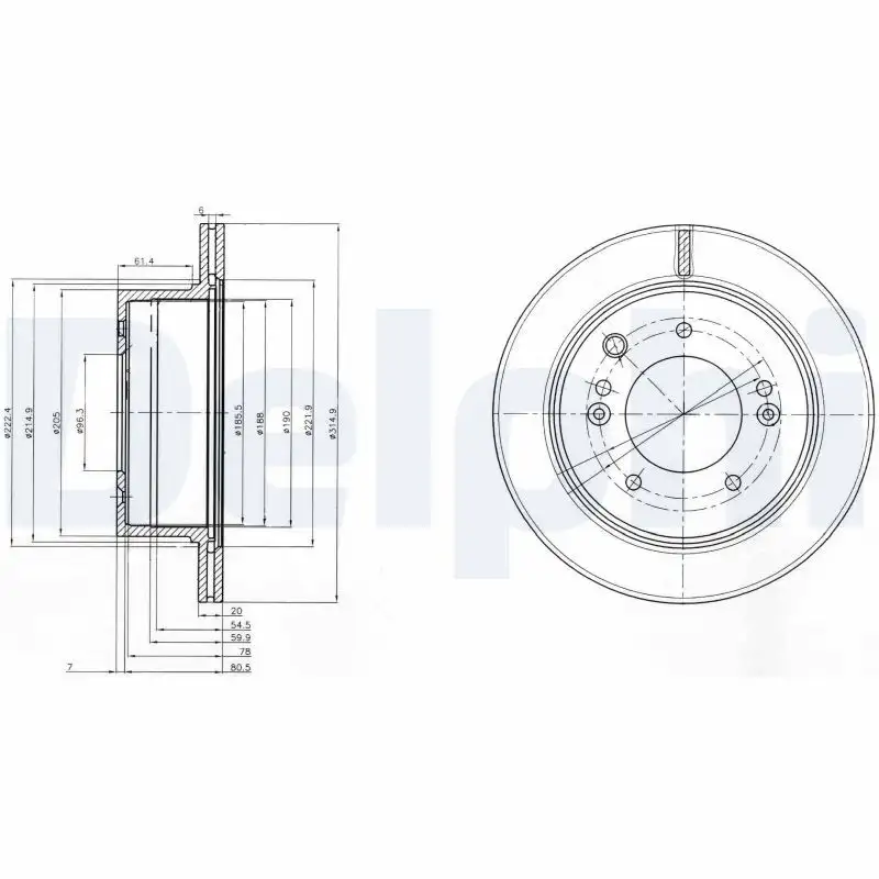 DELPHI BG3859 Arka Fren Diski 584113E300 resmi