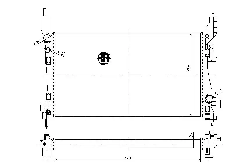 MGA 80735 Radyatör 2062011AB resmi