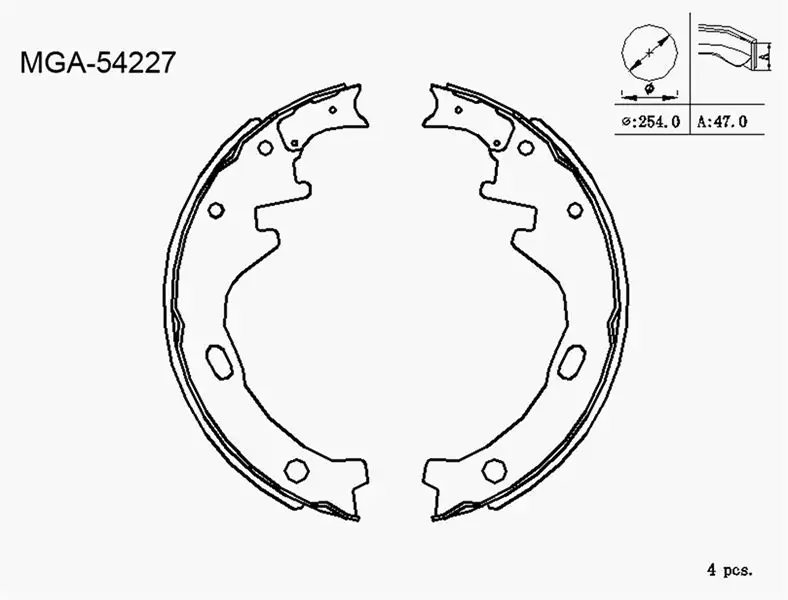 MGA 54227 Arka Fren Balatası 44060T6025 resmi