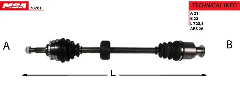 MGA 70701 Ön Aks (Sağ) 8200624049 resmi