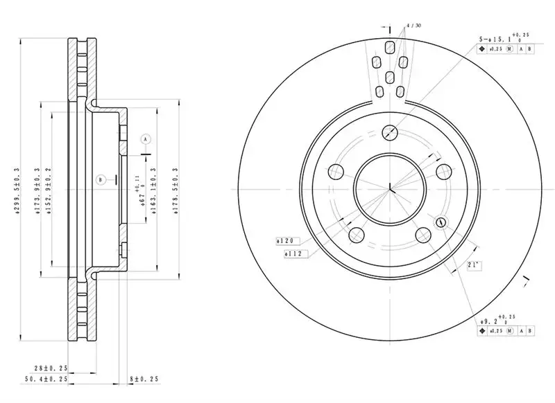 MGA 50431 Ön Fren Diski 6394210012 resmi