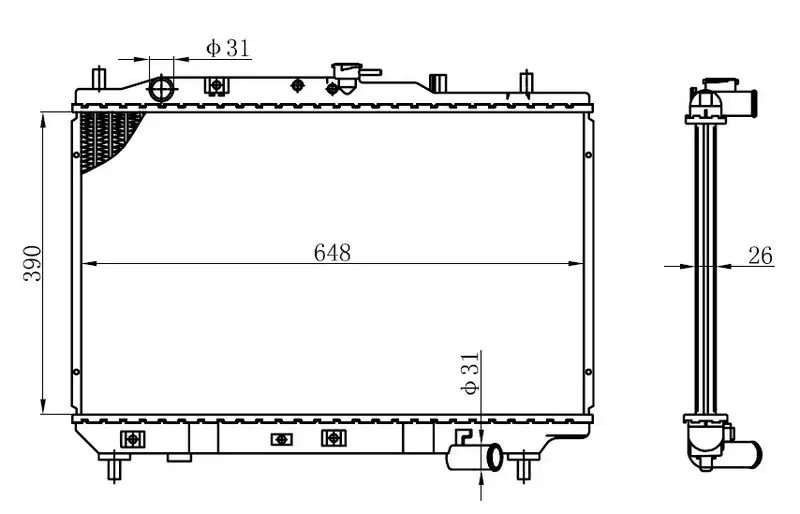 ORIS BMZ007016 Radyatör BP2615200F resmi