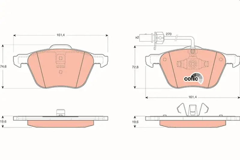 TRW GDB1460 Ön Fren Balatası resmi