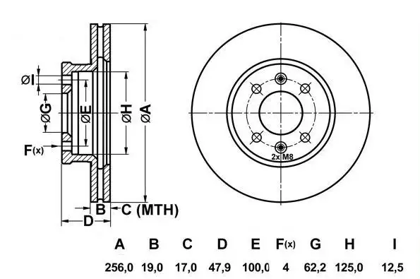 MGA 50246 Ön Fren Diski 517121C050 resmi