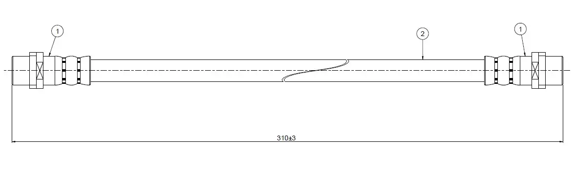 CAVO C800471A Ön Fren Hortumu 8D0611707 resmi