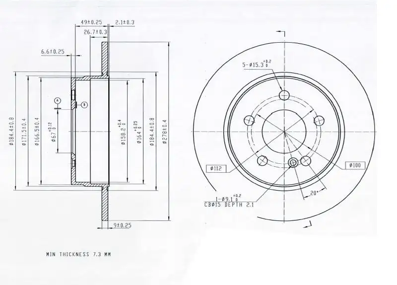 MGA 50664 Arka Fren Diski 2044230512 resmi