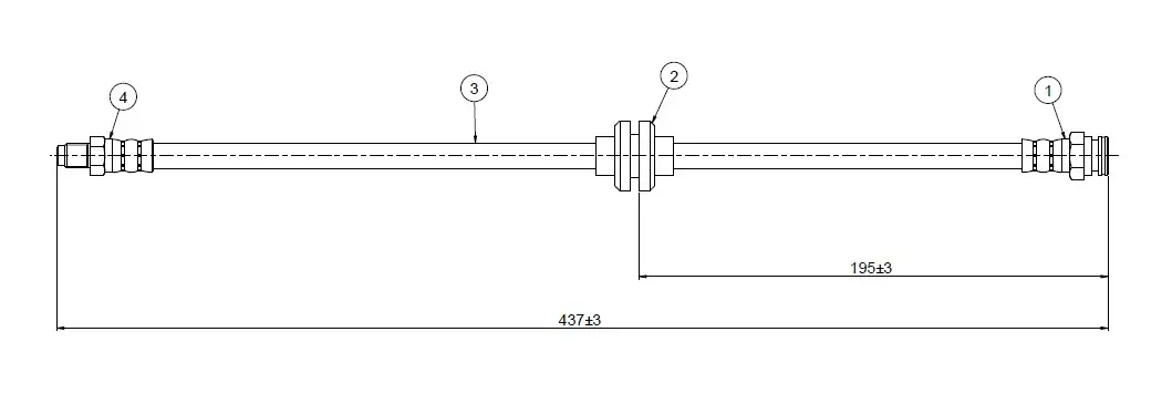 CAVO C800557A Arka Fren Hortumu 46454474 resmi
