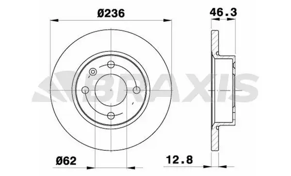 BRAXIS AE0202 Ön Fren Diski resmi