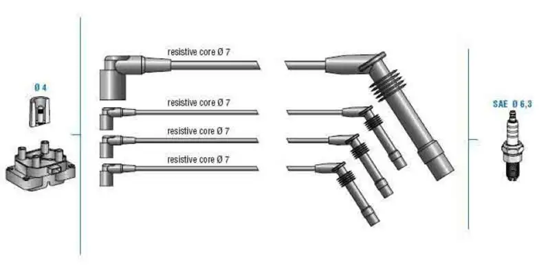 DODUCO 7818 Buji Kablosu resmi