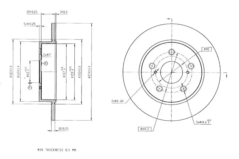 MGA 50737 Arka Fren Diski 4243102320 resmi