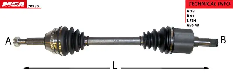 MGA 70930 Ön Aks (Sol) 8C113B437AD resmi