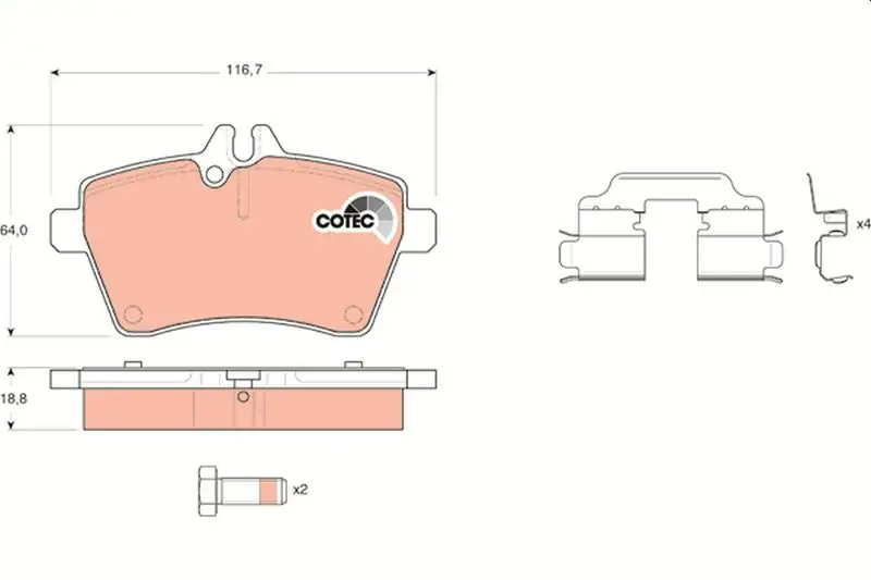 TRW GDB1629 Ön Fren Balatası resmi
